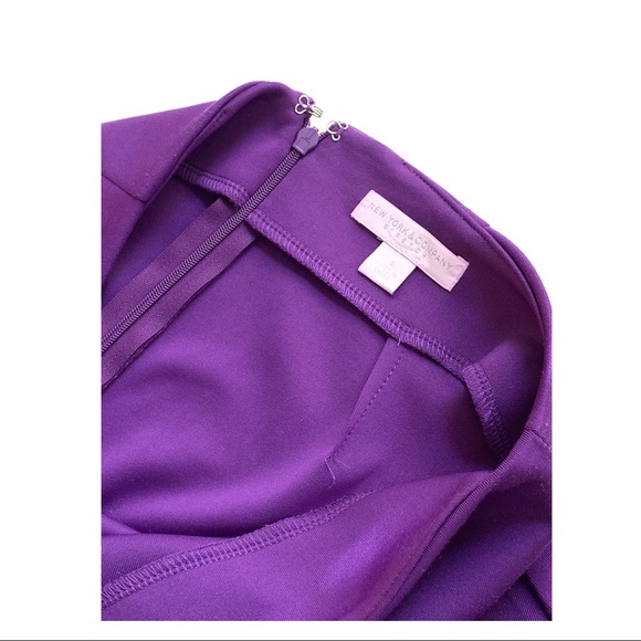 ❌SOLD❌NY&Co. Stretch Purple Scuba Pencil Skirt - Picture 3 of 5